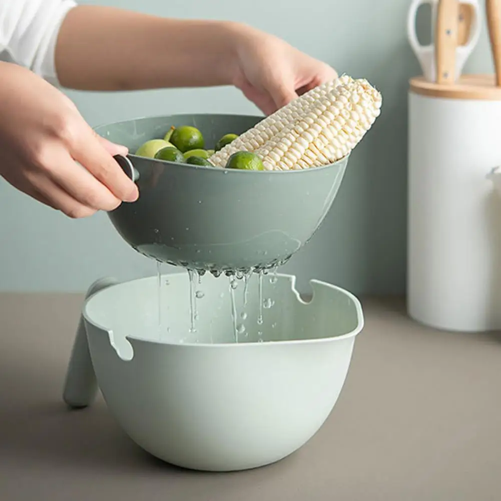 

HOT SALES!!! Labor-saving Drain Basket Detachable ABS Fast Water Filtration Washing Colander for Kitchen