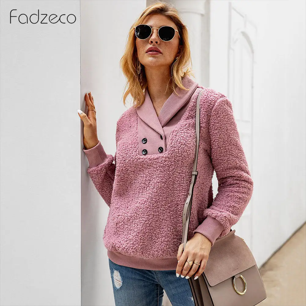 Женские теплые пуловеры Fadzeco осенне зимние толстовки повседневные Элегантные