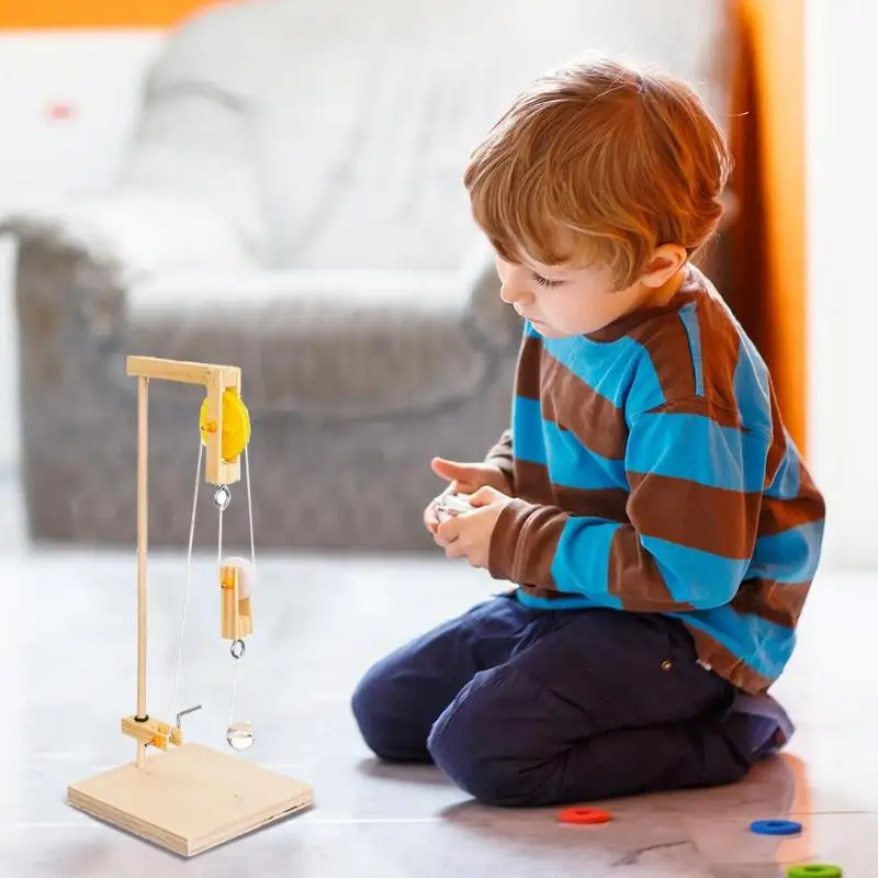 Детские деревянные Обучающие игрушки кран Сборная модель Сделай Сам научная для