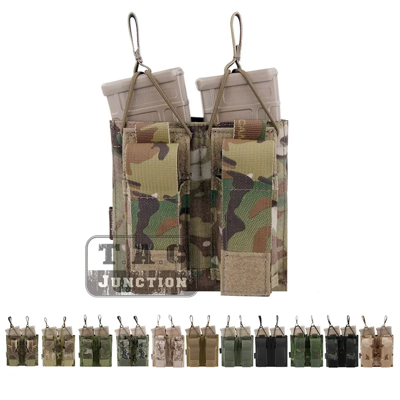 Emerson Тактический 5,56& пистолет модульный подсумок EmersonGear двойной открытый MOLLE/PALS Военная стрельба Mag Чехол кобура