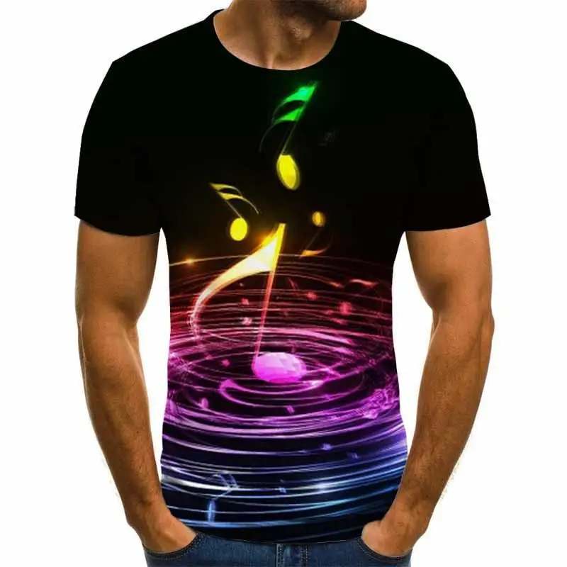 

2020 neue T-shirt Mnner der Musik T-shirt 3d Gitarre T-shirt Hemd Print Gothic Anime Kleidung Kurzarm T-Shirt XXS-6XL