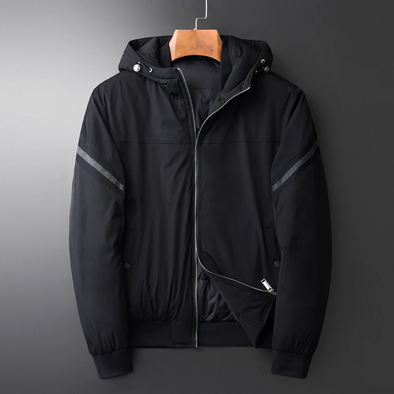 Minglu протектор зимние мужские пуховые пальто Роскошные теплые и ветрозащитный