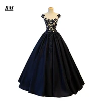 new stock black quinceanera dresses 2019 ball gown beaded sweet 16 dresses formal prom party gown vestido de 15 anos bm38