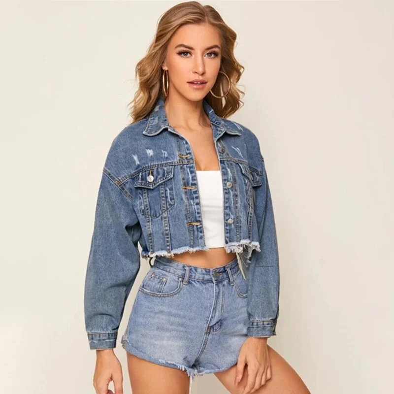 

Autumn Women Denim Jacket For Women Coat Jacket Single Breasted Short Denim Female Jacket Coats 2022 Clothing