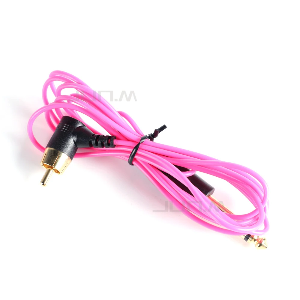 10pcs Ultra Light 90 Degree Right Angled Tattoo RCA Cord Clip Line with Thin Silicone Cable Free Shipping | Красота и здоровье