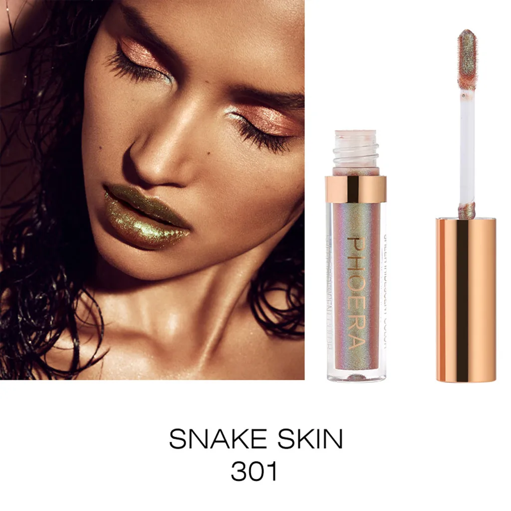 Радужный матовый Блестящий жидкий Блеск PHOERA Матовый Металлический для губ| |