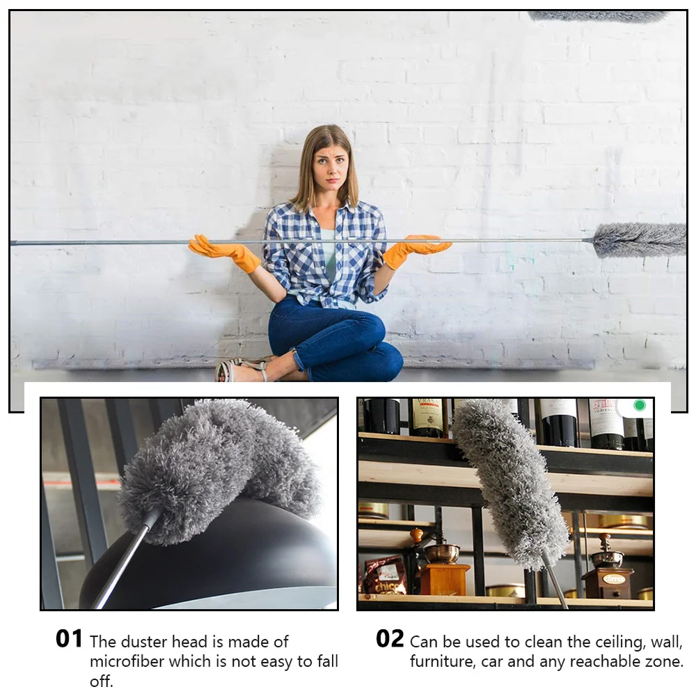 

1pc Hand Duster Telescopic Dust Sweeper Dust Cleaning Tool Bendable Duster