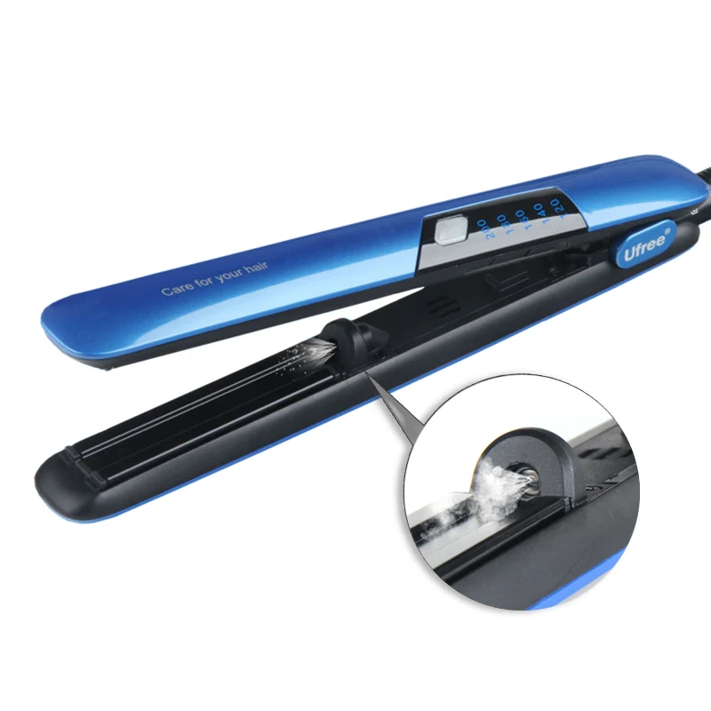 

Professional Ceramic Steam Hair Straightener Fast Heating Hair Flat Iron VaporStraightening Iron Curler Steamer Hair Style Tool