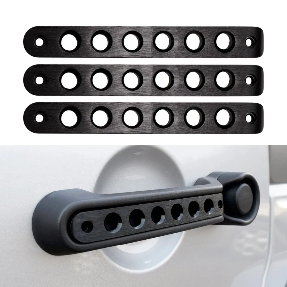 Красные черные вставки для передней и задней дверной ручки Jeep Wrangler JK JKU Unlimited Rubicon