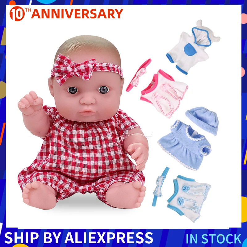 8 дюймовая игрушка кукла для новорожденных полный набор силиконовой одежды