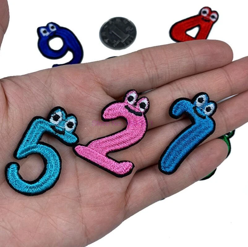 По DHL 10 комплектов вышивка милые глаза цифровая тканевые наклейки стандартные на