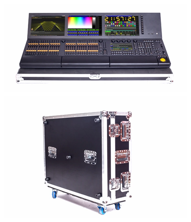 Dmx 512 контроллер профессиональное сценическое освещение dmx консоль три экрана с