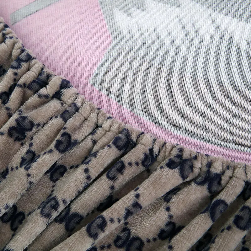 

Luxury Dog Bed Sheet +Pillowcase Mattress Covers Velvet Fitted Sheet Sets With Elastic