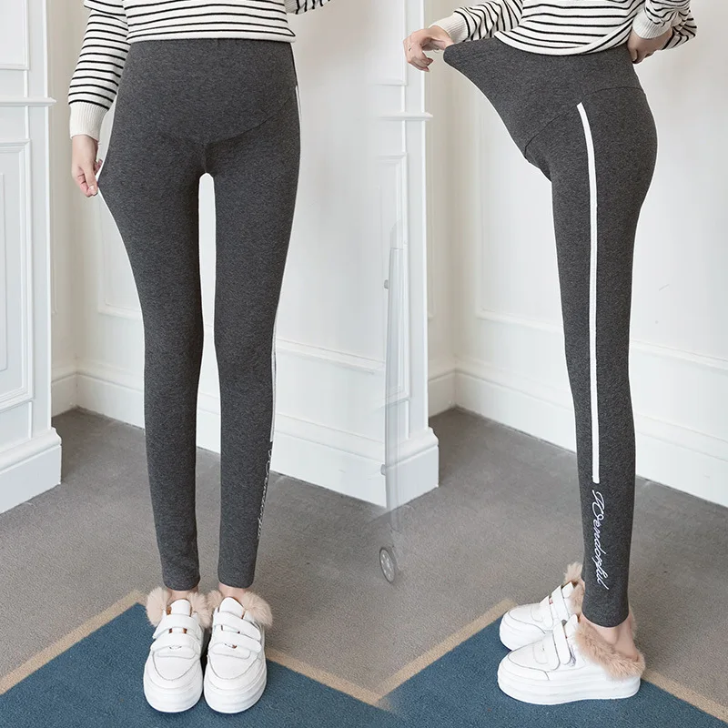

Pregnancy Pencil Pants Fashion Spring Casual Maternity Legging Elastic Waist Belly Sports Legging Clothes for Pregnant Women
