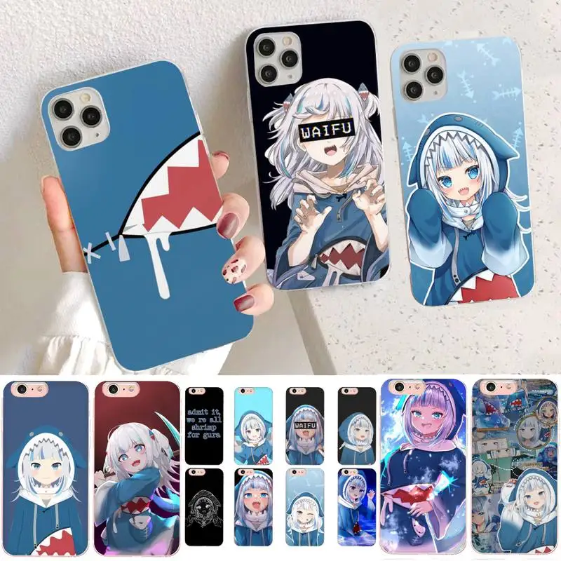 

YNDFCNB anime Hololive Usada Pekora gawr gura Phone Case for iphone 13 11 12 pro XS MAX 8 7 6 6S Plus X 5S SE 2020 XR case