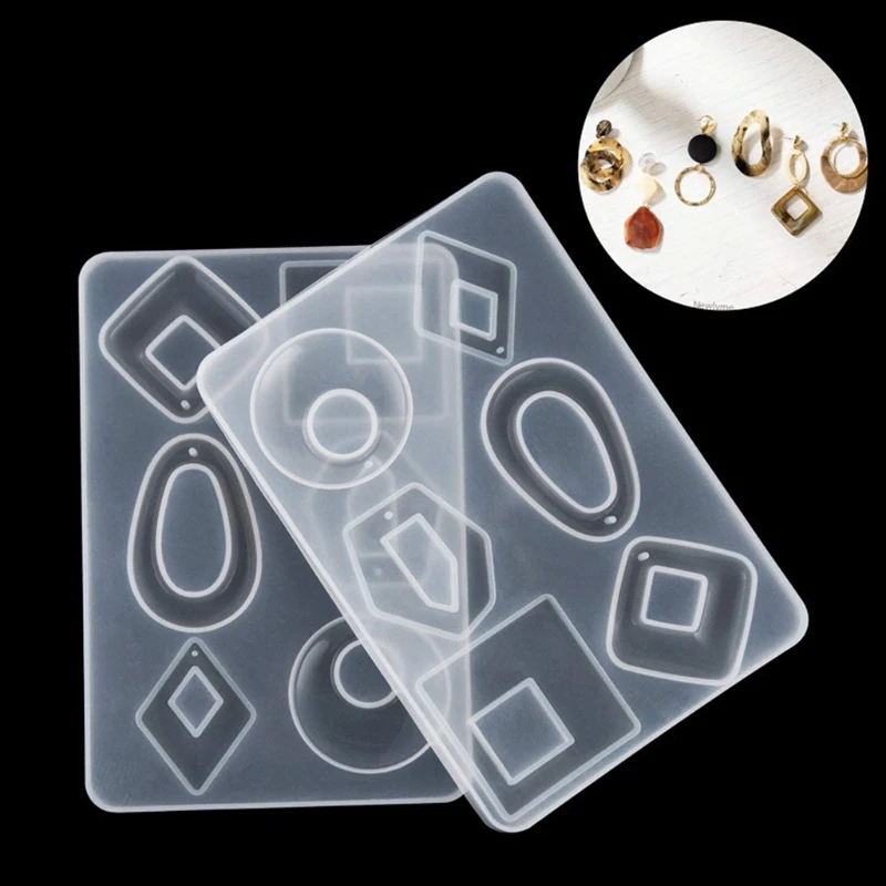 

Handmade DIY Crystal Epoxy Resin Mold Necklace Pendant Casting Silicone Mould