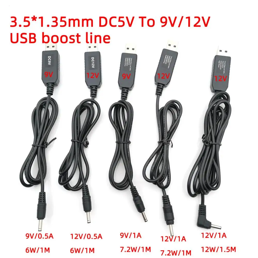 DC 5 В до 9 в/12 в USB 3 5*1 35 мм 4 0*1 7 зарядное устройство повышающий мощность кабель