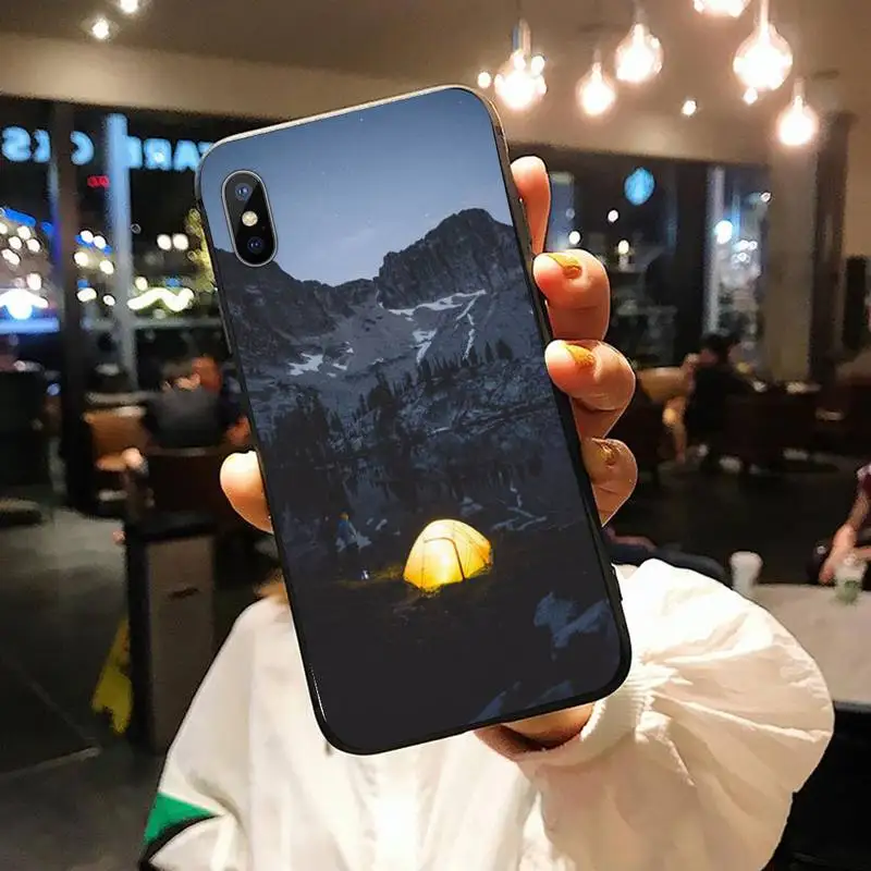 

Camping Nature Mountain high quality luxury Phone Case funda for iPhone 11 12 pro XS MAX 8 7 6 6S Plus X 5S SE 2020 XR