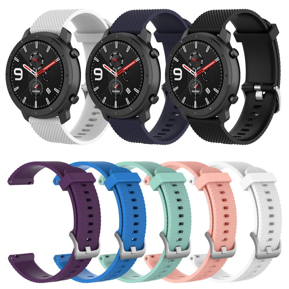 Текстура силиконовый ремешок для Xiaomi Huami Amazfit GTR 47 мм 42 браслет BIP/Pace/Stratos 2 2S