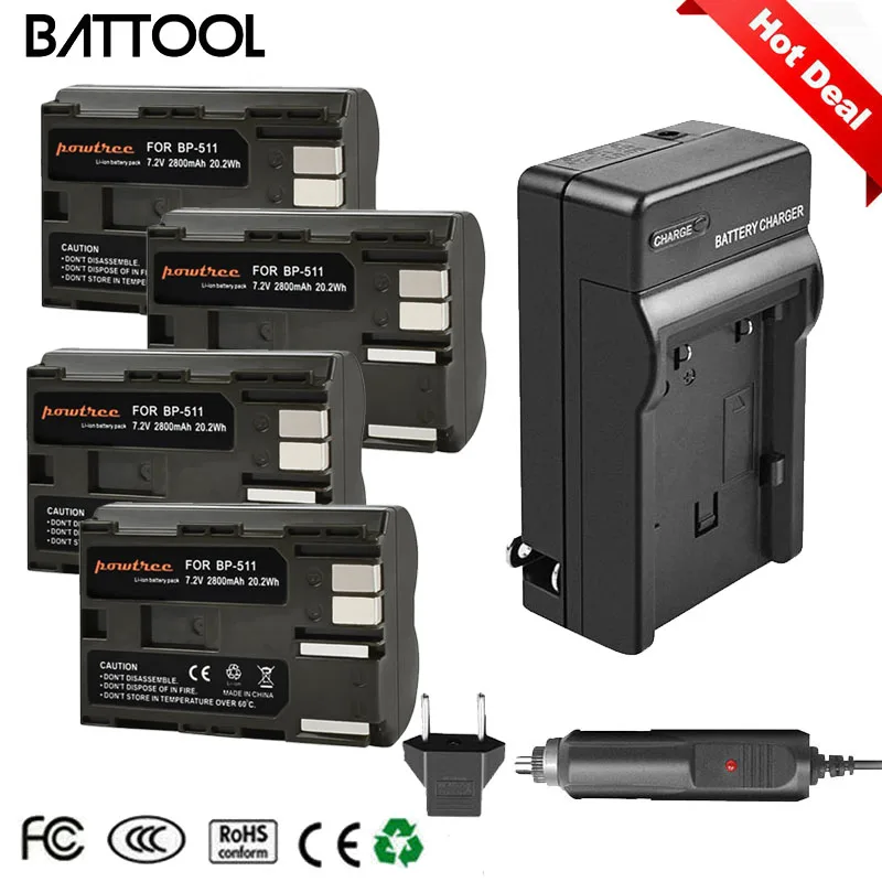 Аккумулятор и зарядное устройство battool 7 2 в 2200 мАч для Фотоаппарата Canon EOS 40D 300D 5D 20D