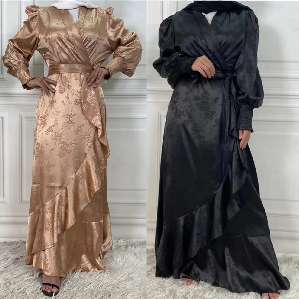 

Eid Muslim Abaya Prayer Dress Middle East Dubai Stitching Kimono Kaftan Jilbab Robe Saudi Arab Burka Party Gown Islamic Clothes