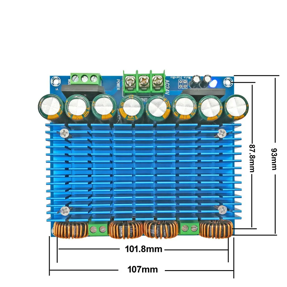 XH-M252 Ultra High Power BTL Mode Dual 24V Stereo 420W x 2tda8954th Chip Class D Digital Audio HIFI Плата усилителя |