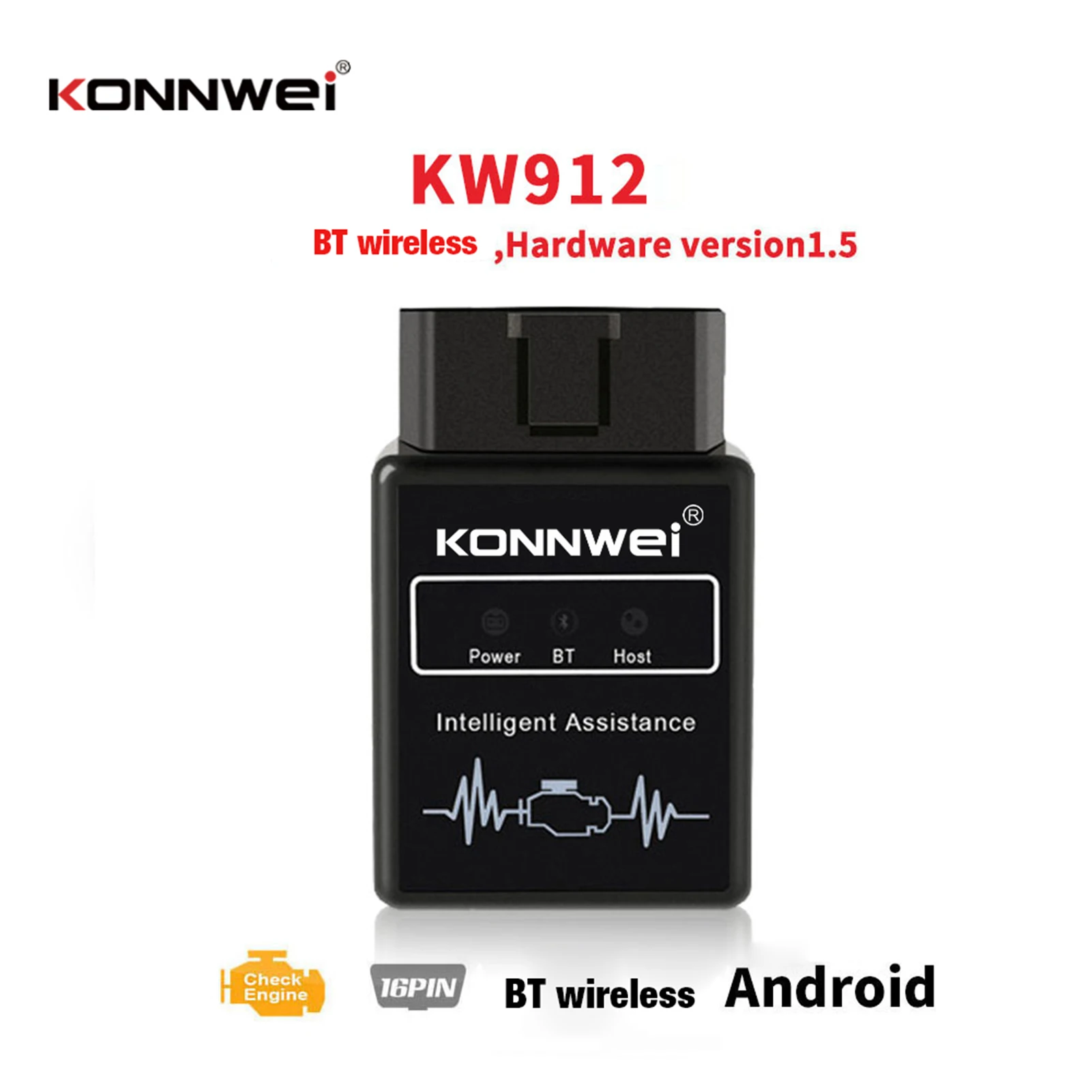 

Диагностический сканер Konnwei KW912 BT3.0 OBDII, тестер, сканер неисправностей, Инструмент OBD 2, автомобильный диагностический инструмент OBD2, сканер, и...