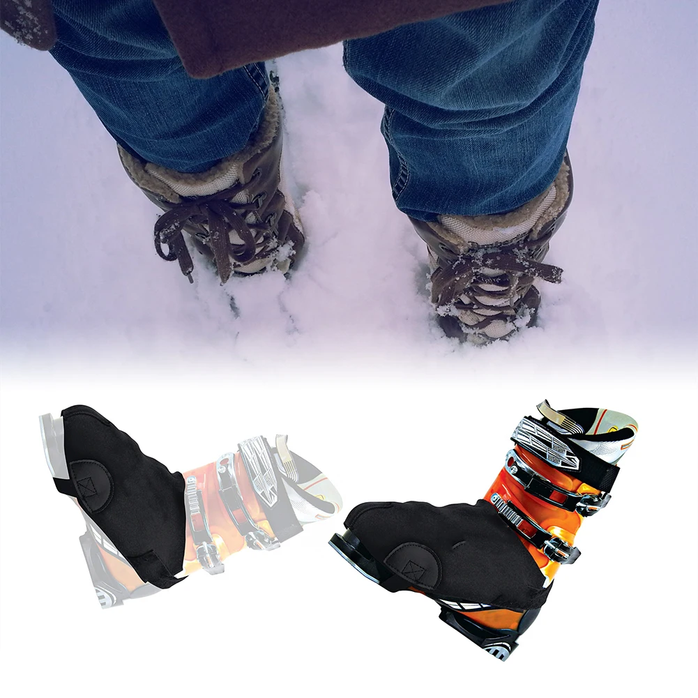 Пара теплых защитных чехлов для лыжных ботинок анти-замерзающий легкий