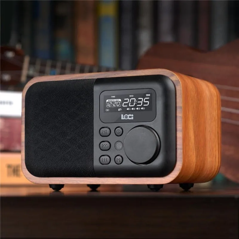 IBOX D90 деревянный сабвуфер будильник микрофон bluetooth динамик Поддержка U диска TF