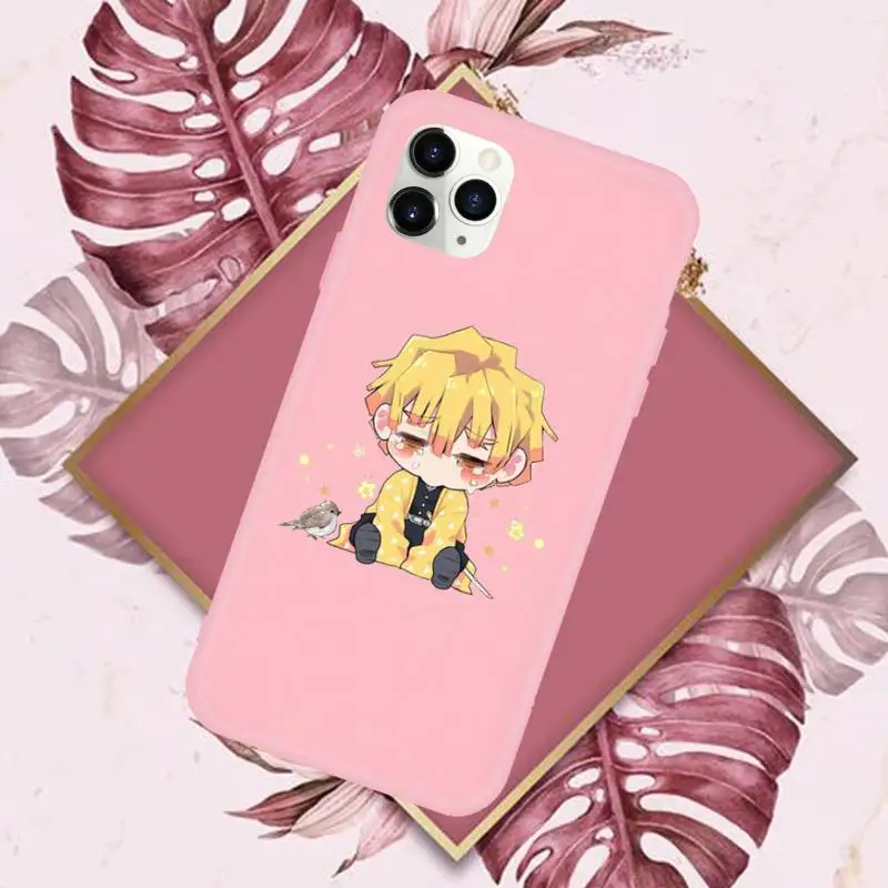 

Nezuko Kimetsu no Yaiba Demon Slayer Phone Case Candy Color for iPhone 11 12 mini pro XS MAX 8 7 6 6S Plus X SE 2020 XR