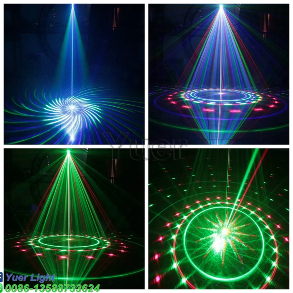 4 шт./лот Лидер продаж 10 Вт RGB цветные узоры лазерный свет DMX 512 Профессиональный DJ