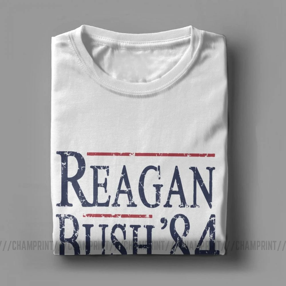 Винтажная Футболка Ronald Рейган Буш ➄ с президентскими выборами мужская одежда