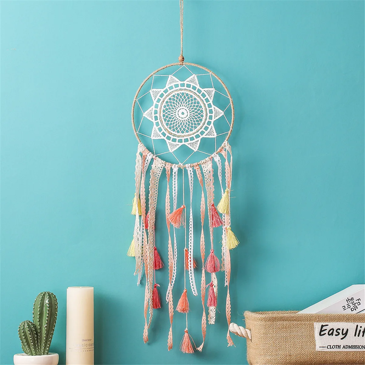 Родной Индийский Ловец снов для детей перо на стену подвесное украшение дома