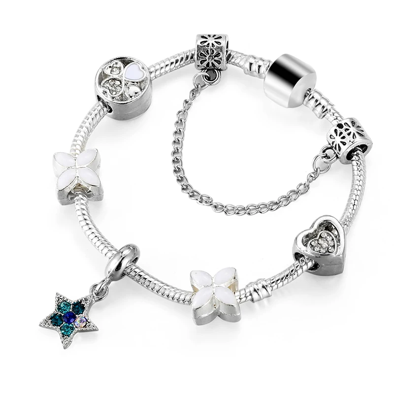 Женский браслет с бусинами из муранского стекла|Цепочки и браслеты| |