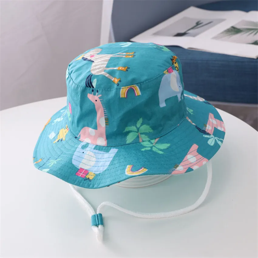 

2022 New Summer Hat For Kids Biys Girls Children Outdoor Beach Caps Sun UV Protecton Funny Cute Bucket Hat For 1-12 Years Old