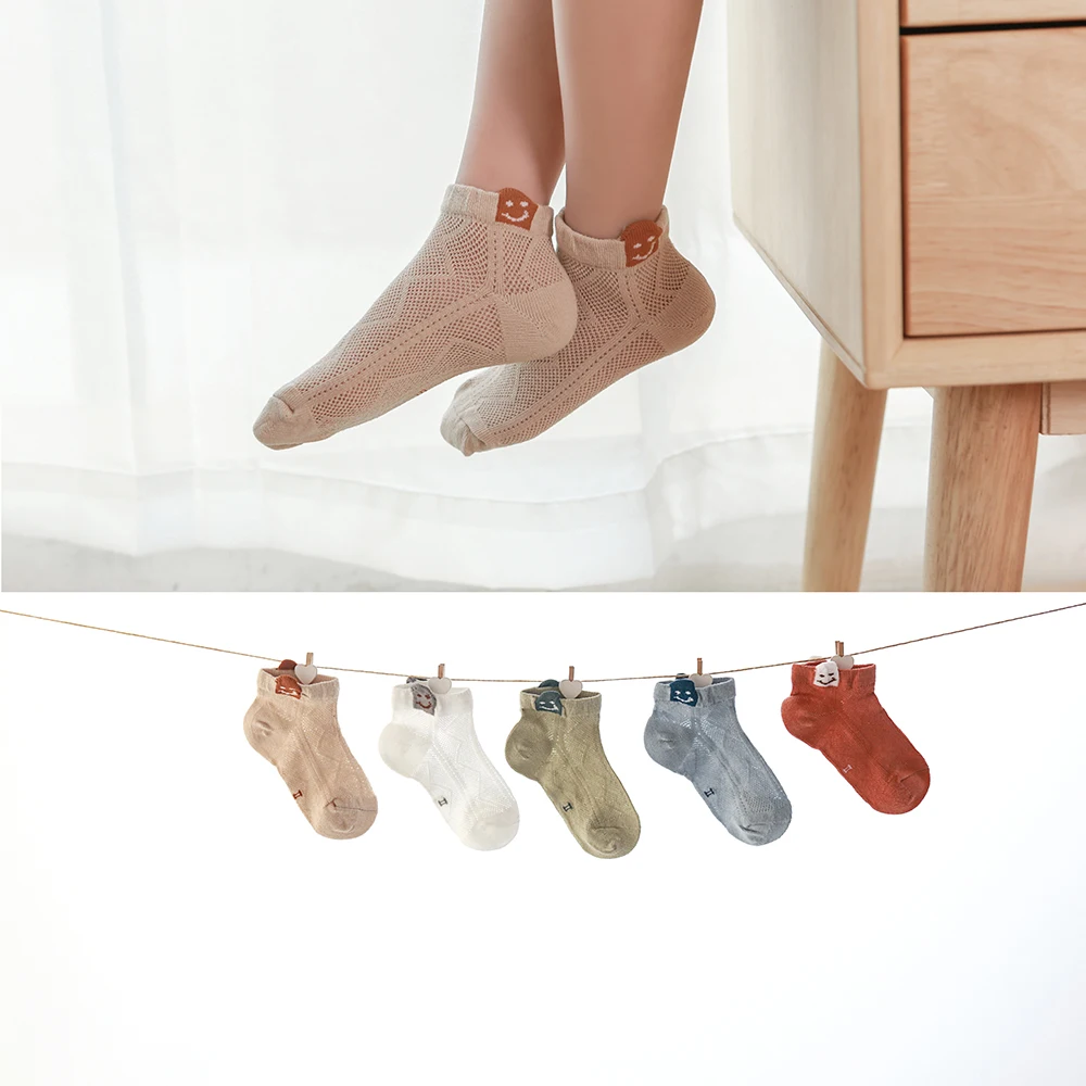 5 пар/партия весенне-летние носки для малышей тонкие сетчатые хлопковые детские