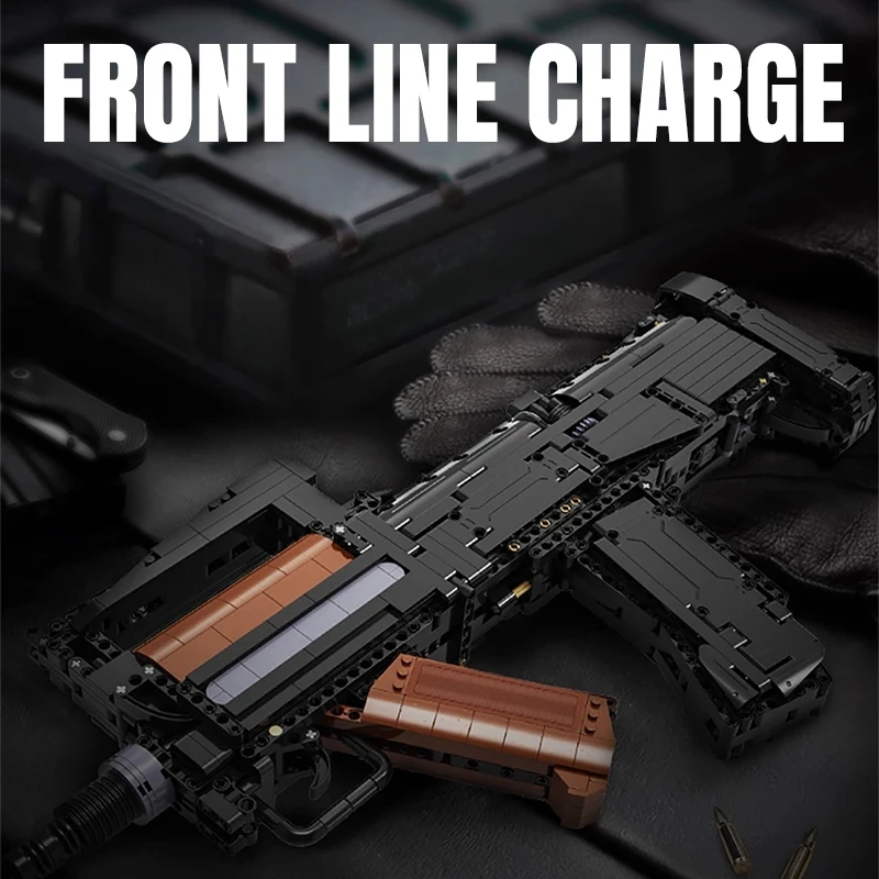 

CADA Creator 1504pcs High-Tech Electric Groza Assault Building Blocks Rifle Gun Military Weapon DIY Model Gun Bricks Toys Boys