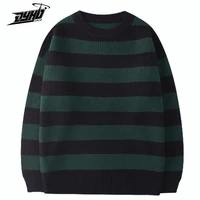 2021autumn vintage knitted sweater men women harajuku casual cotton pullover tate langdon sweater same style green striped tops