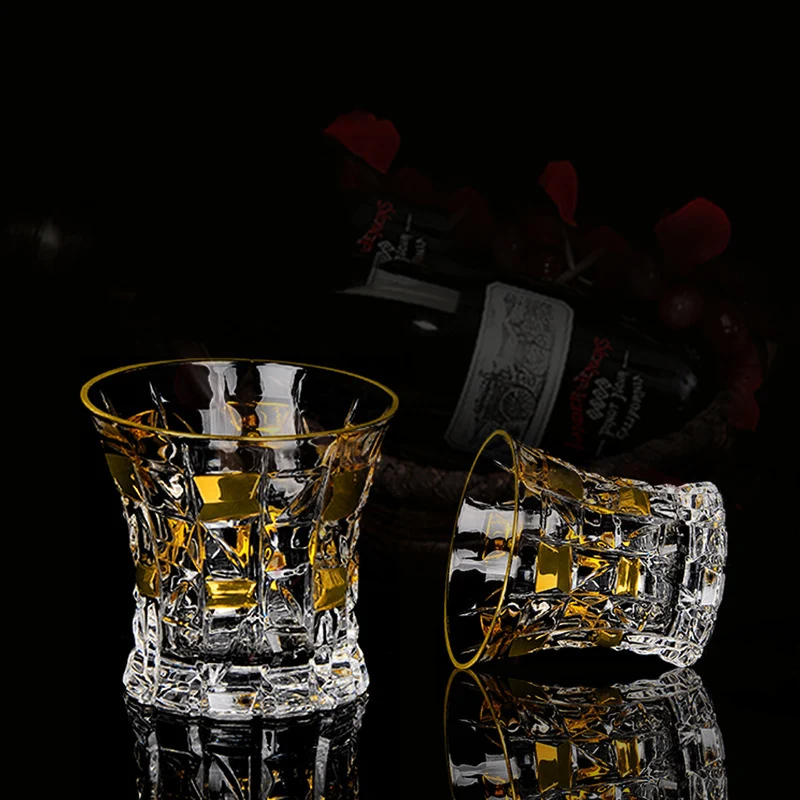

2 Pcs set high quality fashion home bar lead-free whiskey glass cups 200829-11
