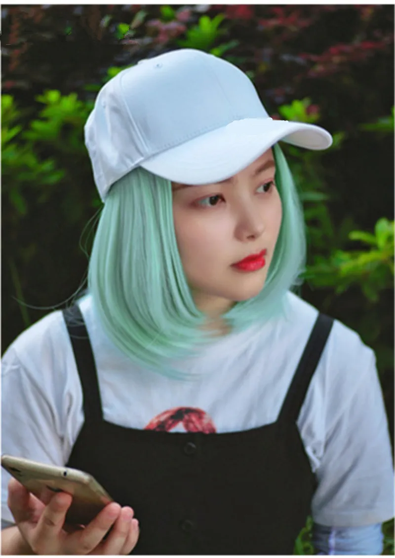 

202112-wu модная Женская бейсбольная шляпа с длинными вьющимися волосами