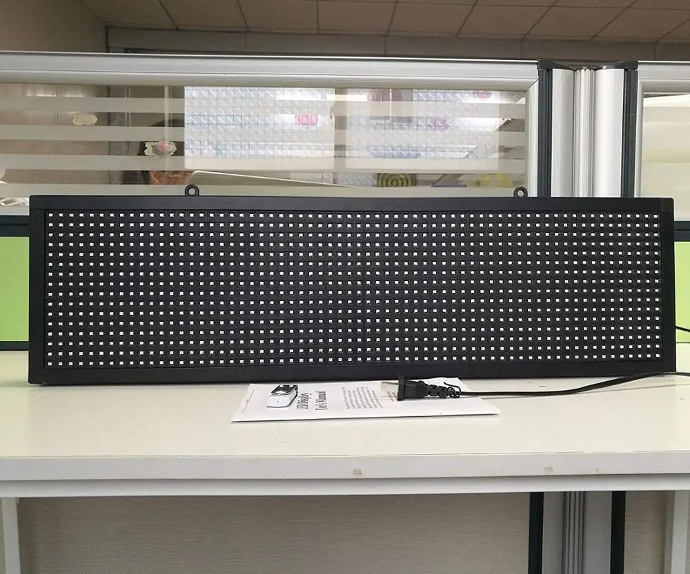 Светодиодный прокручивающийся знак желтого цвета для магазинов витрин