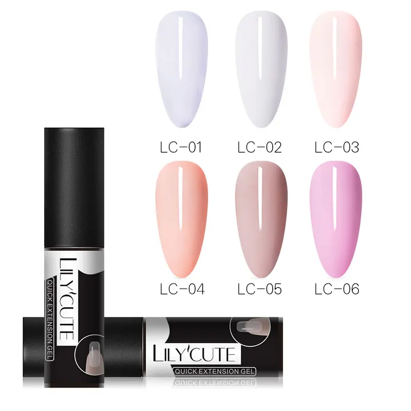 Гель для быстрого наращивания ногтей LILYCUTE прозрачные розовые накладные ногти УФ