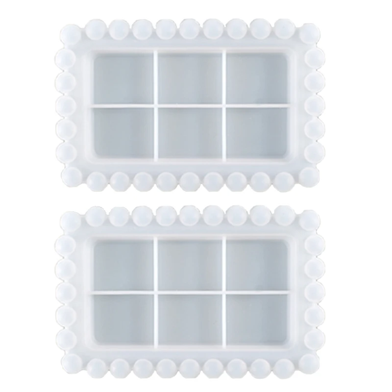 

2 Pcs Resin Tray Mold Rectangle Jewelry Plate Mould for Resin Epoxy Casting Display Trinket Art Crafts Making Home Decor