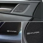 Металлический автомобильный звуковой значок для динамика, 4 шт., наклейка для Hyundai Accent Solaris Tucson Getz Ix35 Santa Fe, 3D стерео эмблема, декоративная наклейка