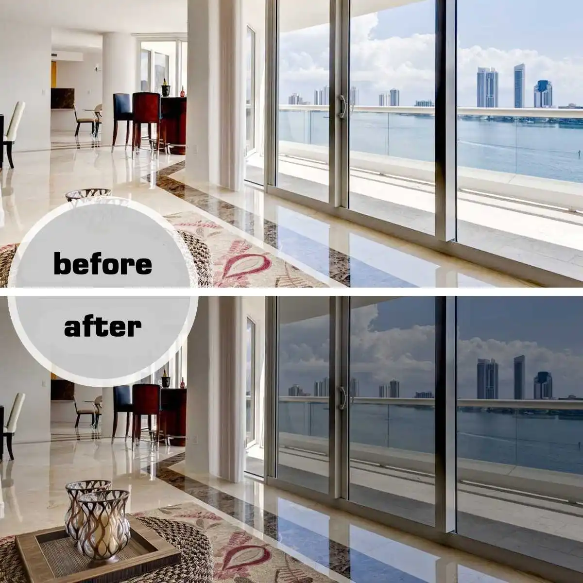 

Multi-Width , Length 5 m One Way Mirror Window Film.Self-adhesive Reflective Privacy Glass Tint,Heat Control Solar film