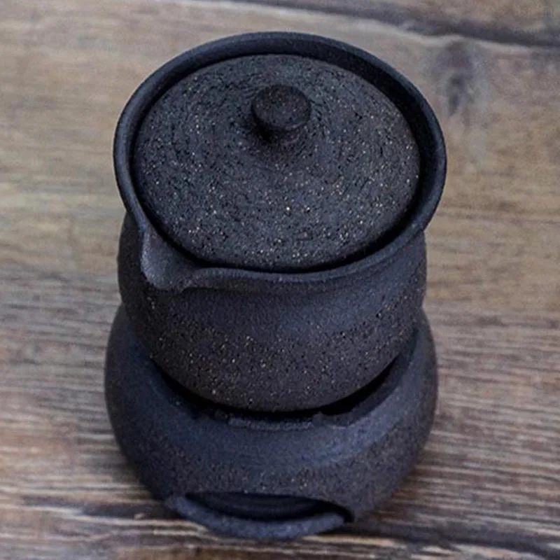 Ручной работы Ретро грубая керамика чайная плита свеча подогрев основа