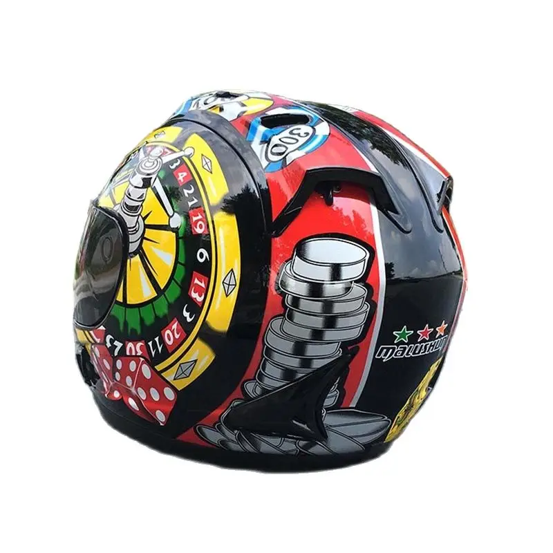 Мотоциклетный шлем на все лицо защитный для езды мотоцикле и велосипеде по