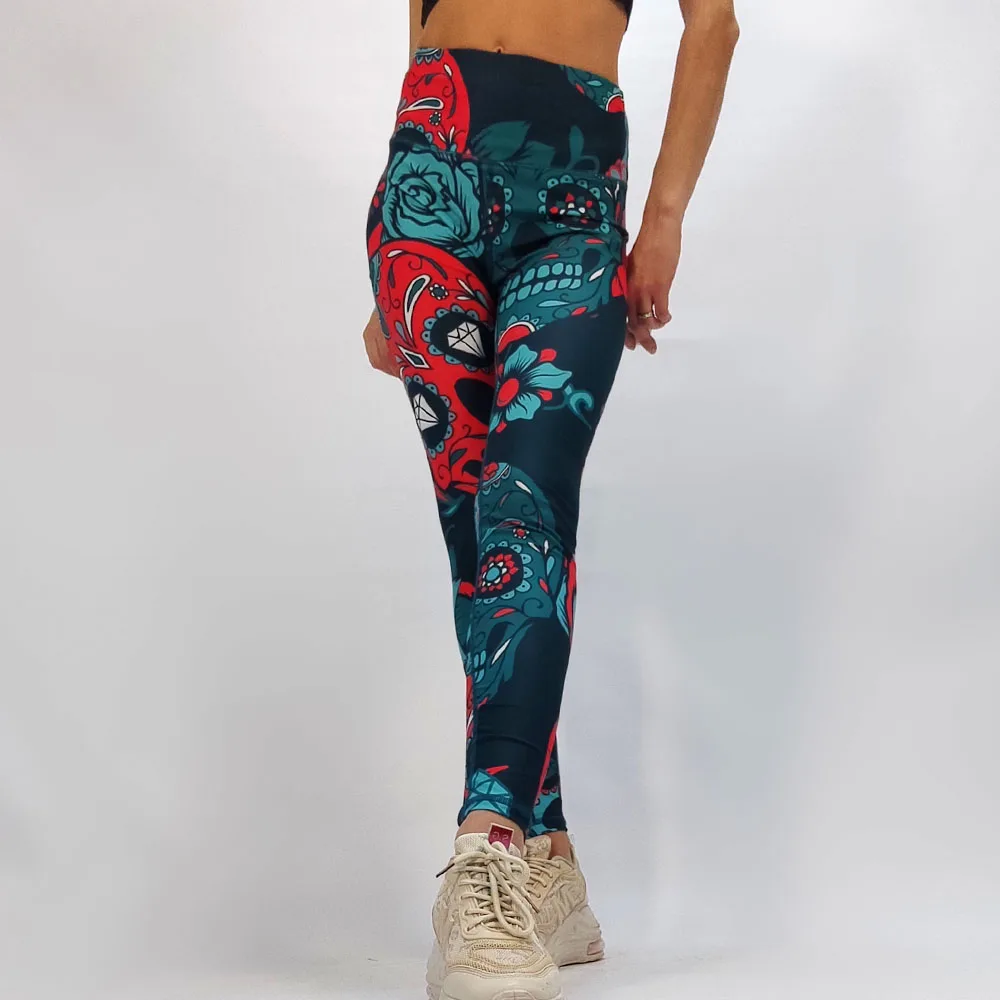 Осенне-зимние леггинсы модные брюки женские колготки женские компрессионные штаны высокой талией спортивные штаны Готика Slim S ~ 2XL on.