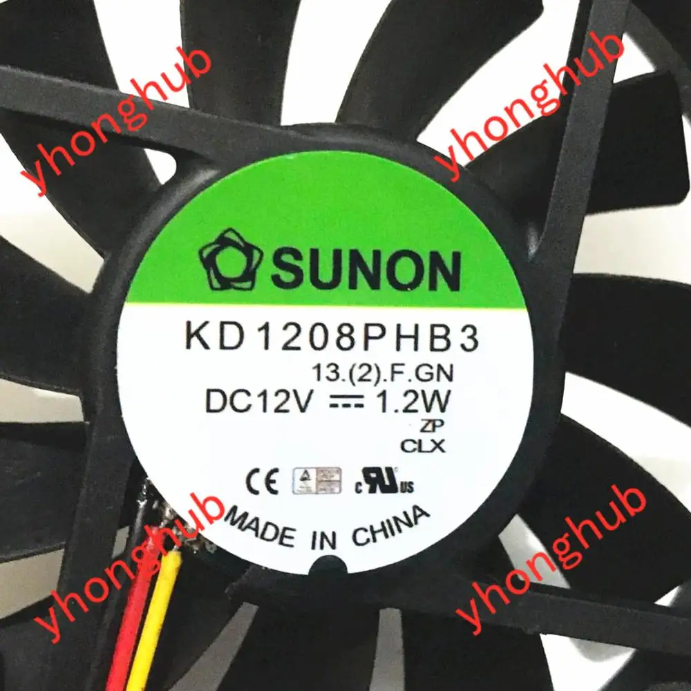 SUNON KD1208PHB1 13.(2).F.GN DC 12 В 1 2 Вт 80x80x15 мм вентилятор охлаждения сервера|square fan|server fan80x80x15mm