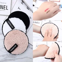 reusable makeup remover pads round makeup cleansing pad for heavy makeup masks microfiber makeup remover wipes for mascara